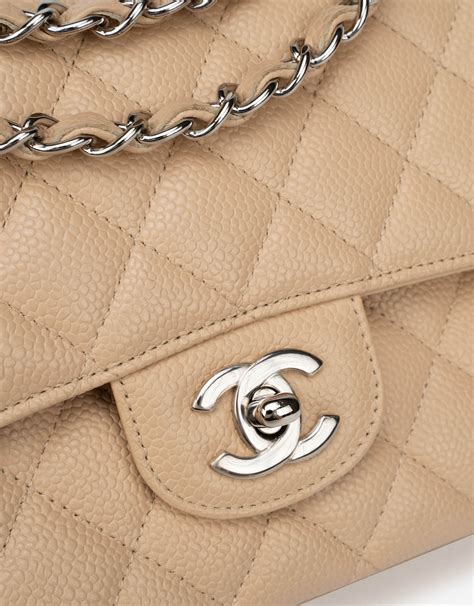 chanel beige caviar timeless classic clutch|Classic Handbags .